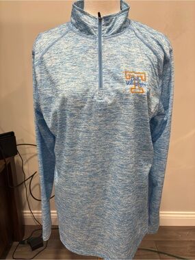 Badger Sport Tennessee Volunteers Quarter Zip Pullover Women’s XL Blue Space Dye